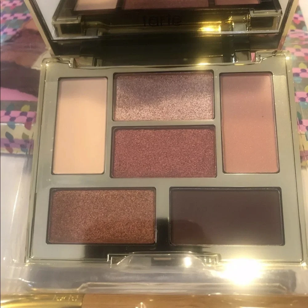TARTE Turn Up The Glam Eyeshadow Palette Brush Kit $54 Val